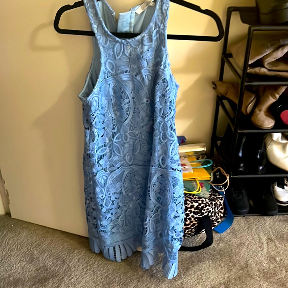 Lovers + Friends light blue swing dress